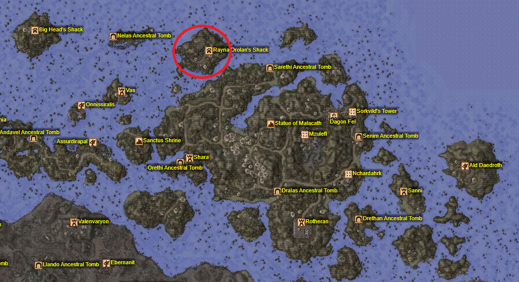 Rayna Drolans Shack Map Location